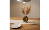 Golden Geometric Vase Artistic Design Diamond-Shaped Vase Metal Home Decor for Desk