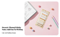 180 Sheets Cake Shaped Y Notes Writable Dessert Theme Index Tabs Leaves No Residue Cute Y Notes for Students, Teachers, Learning Activities