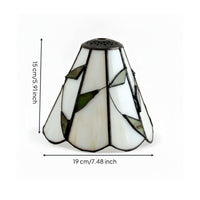 Vintage-Inspired Tiffany Stained Glass Lampshade Handmade Stained Glass Lampshade Translucent Pendant Light Shade for Diyers, Homeowners, Table Lamps, Living Rooms, Bedrooms