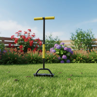 Lawn Aerator with T-Handle Ergonomic Manual Soil Aerator Handheld for Gardeners, Homeowners, Yard Work