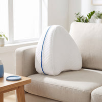 Ergonomic Contoured Leg Pillow Orthopedic Leg and Knee Pillow Washable Removable for Side Sleepers, Sleeping