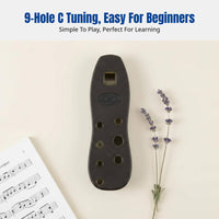 Compact Ocarina, 9-Hole C Key, Portable, Beginner Wind Instrument, Music Learning
