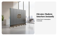 Foldable Divider Double-Sided Folding Panel Screen Decorative Portable for Businesses, Reception Area, Home, Studio Apartment