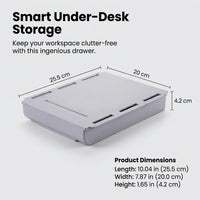 Desk Drawer Organizer, Self Storage for Office Home, Pull Out Box, Space-Saving Desktop Organization