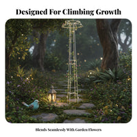 Rust-Resistant Mushroom-Shaped Plant structure long-lasting Garden Trellis Sturdy Support Climbing Frame Elegant Design for Gardeners, Hobbyists, Vegetable Growers, Outdoor, Patio, Balcony, Flower Pot