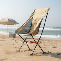 Lightweight Moon Chair Compact Ultra Light Aluminum Folding Chair Breathable for Sketching