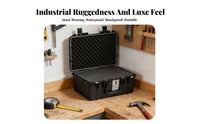 Shock-Resistant Waterproof Hard Case Dustproof Instrument Protection Box Heavy-Duty for Professionals, Technicians, Transportation, Boating