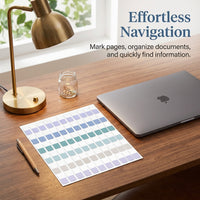 Sticky Index Tabs for Books, 240 Pieces Repositionable Page Markers for Note Taking and Studying, Fluorescent Colored Bookmarks for Students