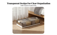 Wheeled Under-Bed Container foldable Organizer container Foldable Design for Closet