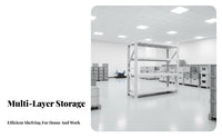 High Load Capacity Warehouse Storage Shelf Thickened Steel Heavy Duty Storage Rack Sturdy Construction Heavy Duty Shelving Unit Stable Structure for Storeroom, Basement