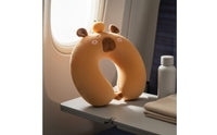 Capybara Neck Pillow Portable and Lightweight U-Shaped Travel Pillow Ergonomic Design Memory Foam Headrest for Students