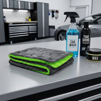Twisted Loop Car Drying Towel, 60x90cm Car Drying Towel with Micro Fibre Cloths, 1000 GSM Super Absorbent for Glass and Detailing