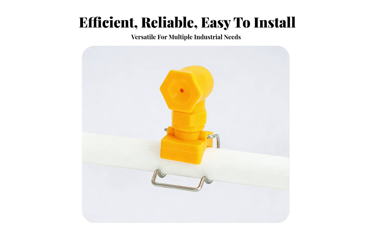 Tubes Clamp Spray Head Easy Installation for Particle Suppression, Humidification, Cooling
