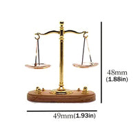 Retro Design Miniature Balance Scale Collectible Mini Balance Scale Realistic Intricacy House Decoration Long-Lasting Alloy Construction for Collectors, Kids, Lawyers, Office, Desk