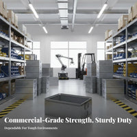 RobustDuty metal panel Turnover Box Stackable Design Galvanized Bin with Handles Portable commercial Storage for Warehouse Workers, Factory workers, Homeowners, Workshop, Garage, Living Room, Bedroom