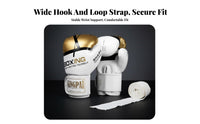 Hook and Loop Closure Boxing Gloves Long-Lasting PU Leather Boxing Training Gloves Wide Wrist Support Sparring Mitts Shock Absorbing for Children, Women, Beginners, Home Workout