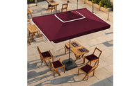 Square Patio Umbrella Wind-Resistant Umbrella with Double Canopy Waterproof for Homeowners, Vendors, Market, Garden