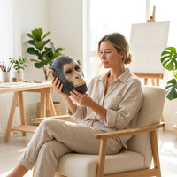 Ape Headpiece Full-Head Wearable Primate Headpiece Realistic for Adults, Cosplayers, Costume Parties, Jokes