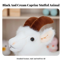 Caprine Stuffed Toy Cute Appearance Realistic Caprine Stuffed Ie Stuffed Lamb Doll PP Cotton Filled Creature Symbol Stuffed