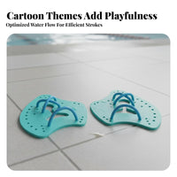 2 Pieces Axe-Shaped Swim Paddles Increases Propulsion Hand Paddles Ergonomic Design for Children, Beginners, Water Exercise