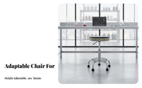 Adjustable Swivel Stool Easy to Clean Adjustable Wheeled Stool High Weight Capacity Commercial Seating for Technicians, Students, Workshop, Bar, Salon