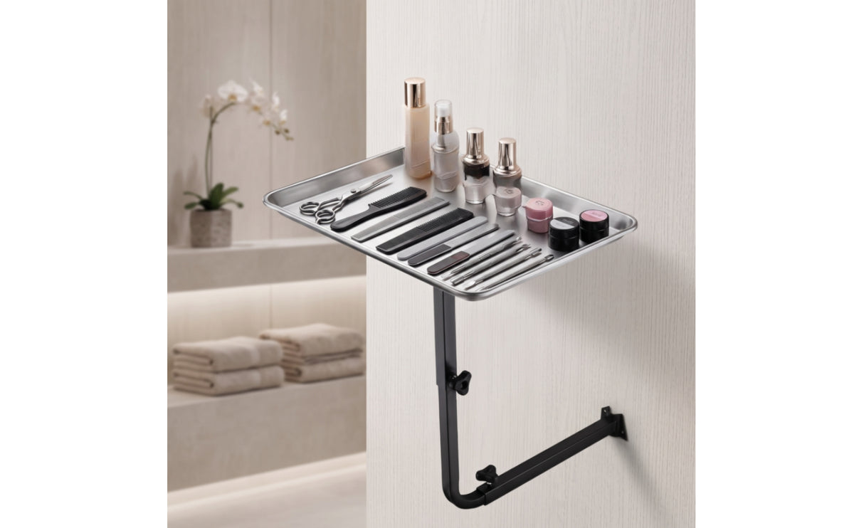 Salon Tool Tray Space-Saving Wall Mount Salon Tray Professional for Hairstylists, Nail Technicians, Barber Shops, Beauty Parlors