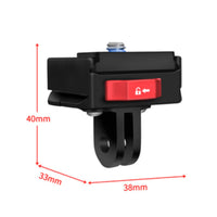 CNC-Machined Camera Mount with Locking Lever Compact Quick Release Adapter Stable Quick Release Clamp Adapter Secure for Photographers, Videographers, Tripod, Gimbal, Outdoor Filming
