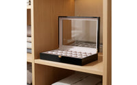 Watch Box with Clear Lid Wooden Timepiece Display Box Rectangular Organizer for Shop Counters