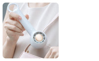 Lightweight Bladeless Handheld Fan Self-Standing Bladeless Portable Fan Multi-Speed Control Built-in Hanging Clip for Office Workers, Commuters, Students, Desktop, Outdoor, Camping, Travel