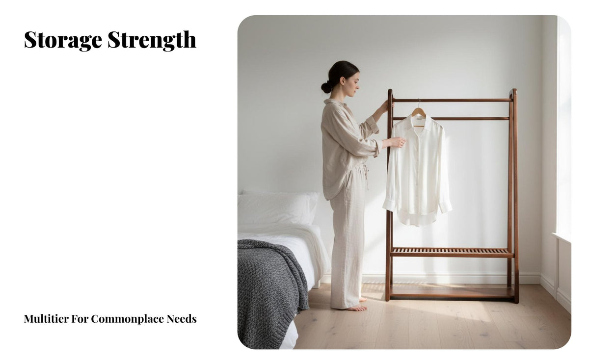 Standal Single Standing Organizer with Full-Length Mirror 3-in-1 Design Coat Rack Space-Saving Bedroom Furniture for Homeowners, Apartment Dwellers, Fashion Enthusiasts, Entryway, Dressing Room