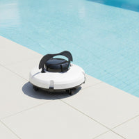 Wireless Robotic Pool Cleaner Rechargeable Cordless Automatic Pool Cleaner Powerful Suction Portable for Underwater