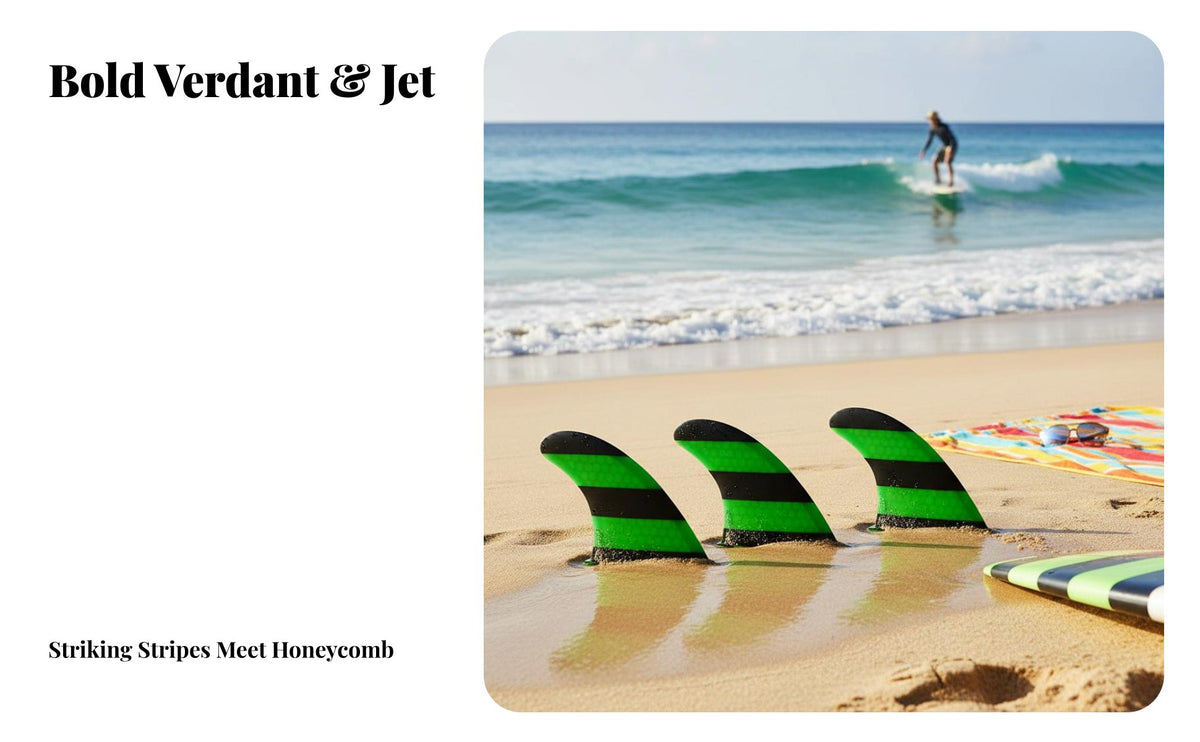3 Pieces Surf Fin System Wave-Riding Board Fins Lightweight Hexagonal Wave-Riding Fins Three-Fin Set Easy to Install Thruster