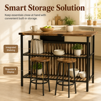 kitchen island with stools