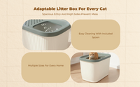 Top-entry litter box with odor control