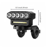 High Brightness LED Cycle Light with Alert Power Display Cycle Headlight Long Battery Life for Cyclists