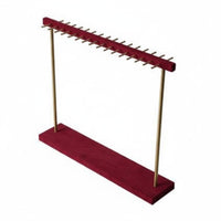 Photography Prop Red Velvet Necklace Stand Multifunctional Necklace Display Rack Elegant Design for Artisan S, Retail Shop, Boutique, Vanity