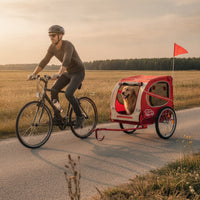 Enclosed Pet Cycle Trailer Breathable Dog Bike Trailer Comfortable Carrier Stable for Outdoor Travel