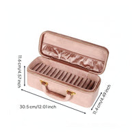 Large Capacity 15-Slot Bangle Box Luxury Design Jade Bangle Storage Box Elegant Look Jewelry Travel Case Dust Protection