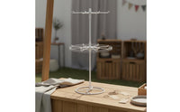 Rotating Jewelry Stand 360-Degree Rotation Multi-Tier Display Rack Space-Saving Rotating Display Stand for Market Stall, Retail Store, Tabletop