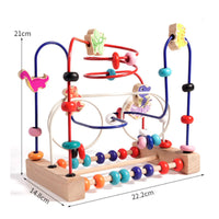 Educational Wooden Bead Maze Toy Develops Fine Movement Skills Wooden Bead Maze Improves Hand-Eye Coordination Toddler Learning Toy & Safe for Toddlers, Infants, Preschoolers, Nursery, Daycare, Playroom, Preschool