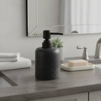 Resin Soap Pump Bottle Refillable Lotion Dispenser with Pump Ribbed Shampoo Dispenser Versatile Bathroom Accessory