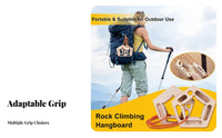 Wooden Climbing Grip Board Wood Portable Finger Training Board 300kg Maximum Load Wooden Climbing Grip Strengthener for Climbers, Advanced Users