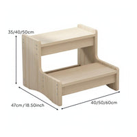 Solid Wood Climbing Stool Stable Design Multi-Step Footstool for Home