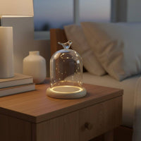 Dustproof Display Cover DIY Gift Glass Dome Display Case Glass Dome with Base Withstands Temperature Differences for Party Decor