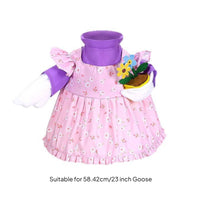Cute Porch Goose Outfit Ruffled Hem Animal Clothes Bright Colors