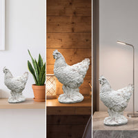 Chicken Figurine Farmhouse Cockerel Figurine Hand-Painted for Collectors