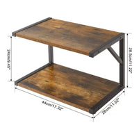Black Metal Frame Desktop Printer Rack