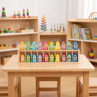 Wooden Memory Game with Tray Educational Wooden Memory Matching Game