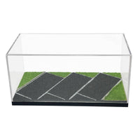 Parking Lot Display Case Rectangular Display Case with Acrylic Cover Clear Diorama for Hobbyists, Desk, Office