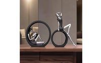 Reading Woman Figurine Artistic Reading Woman Statue Contemporary Lounging Female Statue for Readers, Study